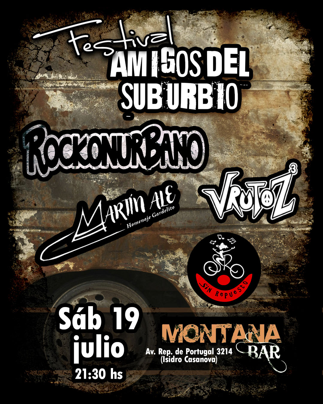 2025-07-19 | FESTIVAL AMIGOS DEL SUBURBIO En Montana Bar