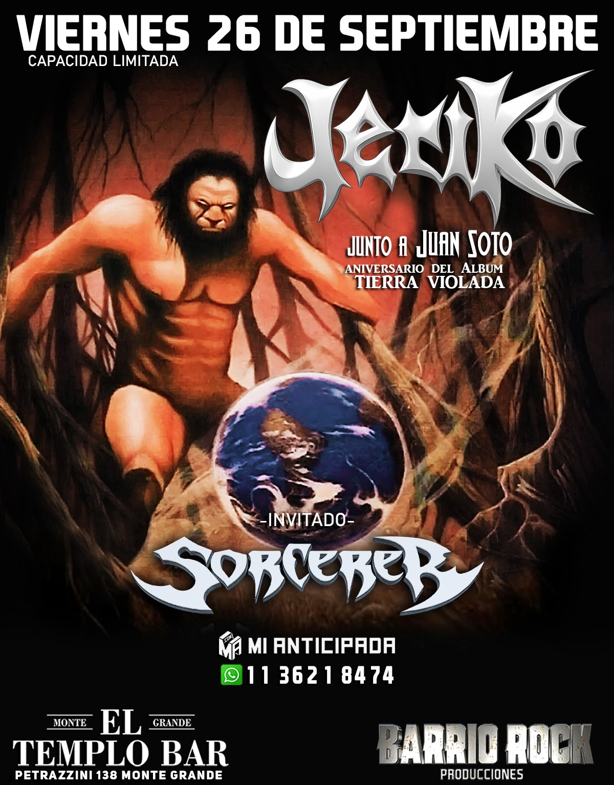 2025-09-26 | JERIKO JUNTO A SORCERER En Monte Grande